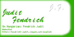 judit fendrich business card